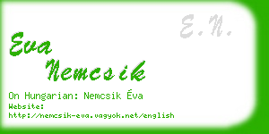 eva nemcsik business card